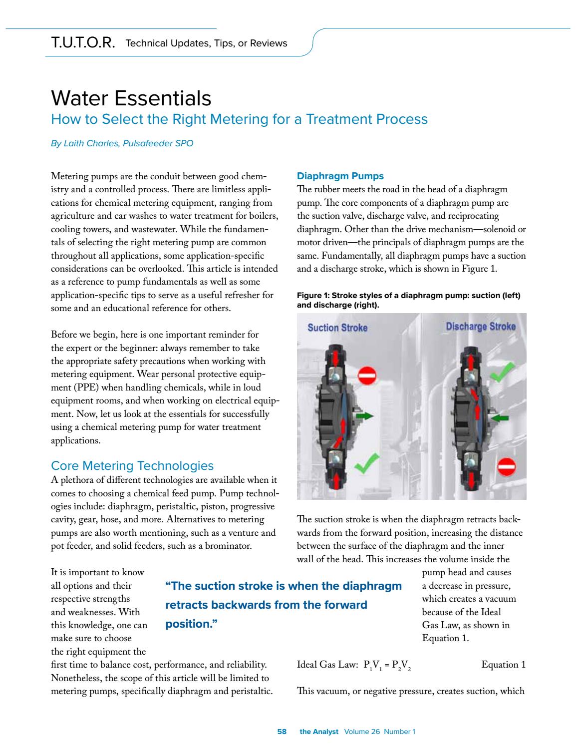 How to Select the Right Metering Pump for a Treatment Process