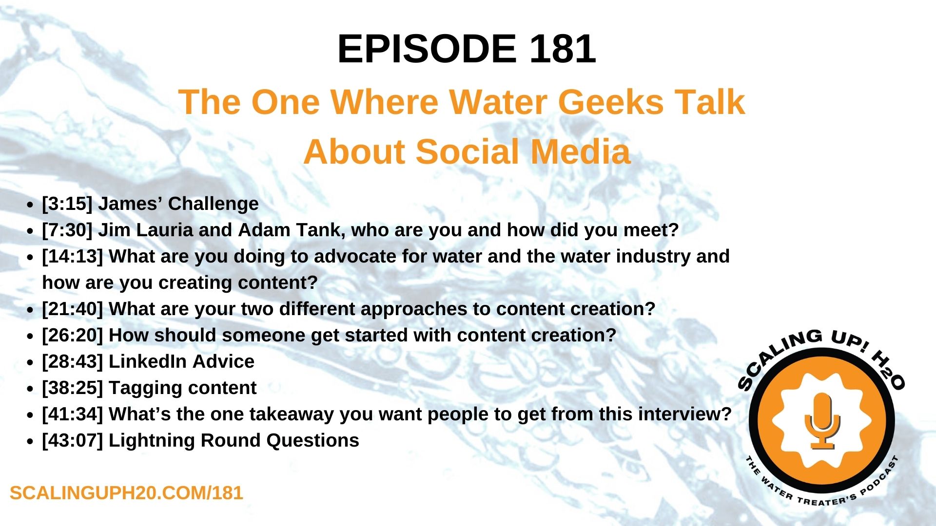 181 The One Where Water Geeks Talk About Social Media - Scaling UP! H2O