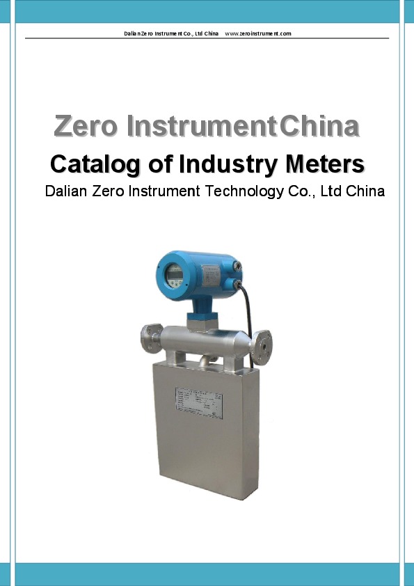 Brief Catalog -Zero Instrument. 2017 New Version