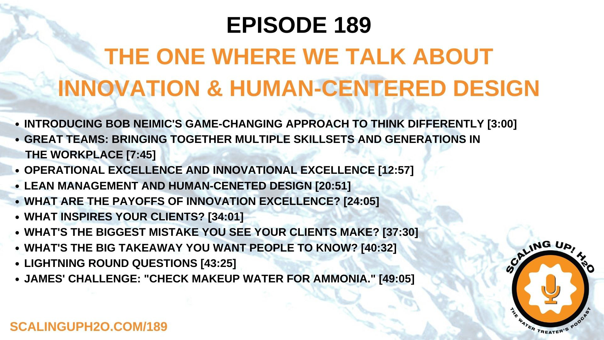 189 The One Where We Talk About Innovation & Human-Centered Design - Scaling UP! H2O